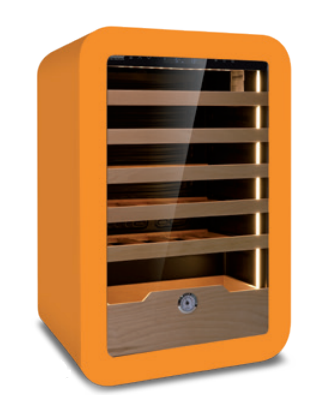 Expositor de vino, estante de madera, ORANGE Mod KVINUM-OR