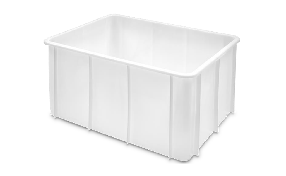 Cubeta Apilable Blanca, 600x800x430 mm, Mod. 3164R