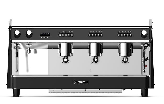 Cafetera 3 Grupos para vasos bajos y LEDS, Mod. ONYX 3G 1