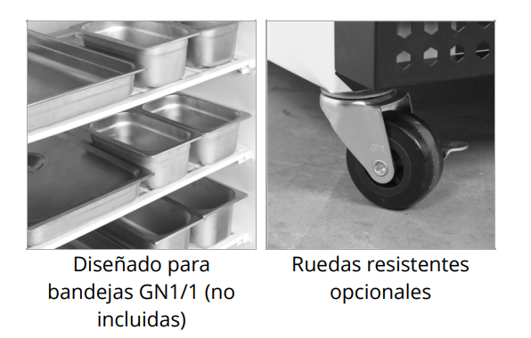 Congelador de Almacenamiento GN 2/1 Blanco Mod UF600 2