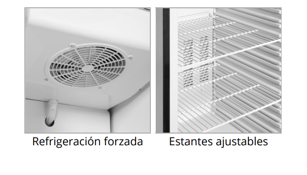 Congelador Expositor en Inoxidable, Mod UF400VSG 2