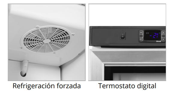 Congelador Expositor en Blanco Mod UF400VG 2