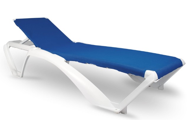 Pack 27 Tumbonas MARINA CLUB Blanco - Azul