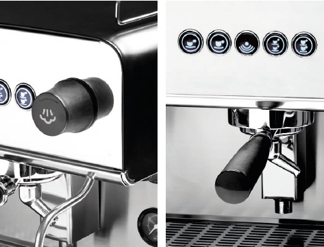 Cafetera 2 grupos compacta en negro IB7 4