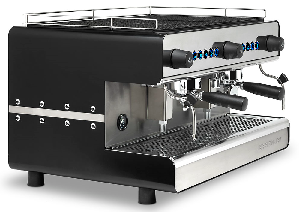 Cafetera 2 grupos compacta en negro IB7 1
