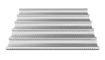 Bandeja aluminio 5 canales microperforada 600x400