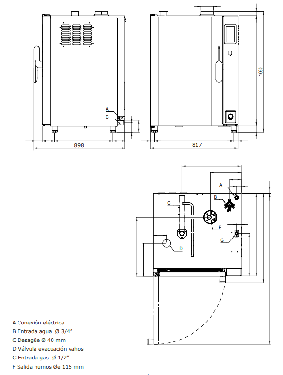 Horno Mixto LEVEL UP a Gas 11x GN 1/1, Mod LUDT111G 2
