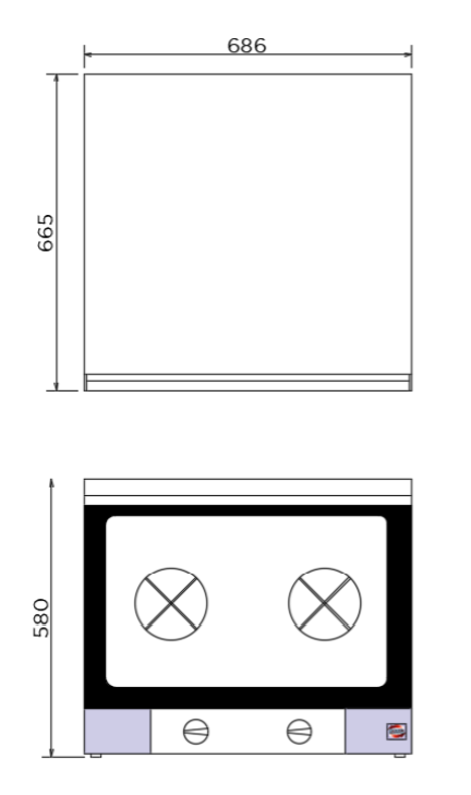 HORNO CONVECCIÓN ELÉCTRICO SERIE SNACK MOD MAXI PLUS 3