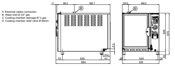 Horno Snack Mixto Directo Eléctrico 7xGN1/1, Mod SDA107E 1