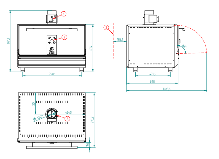 Horno brasa ST G500 Comensales: 100-120 3