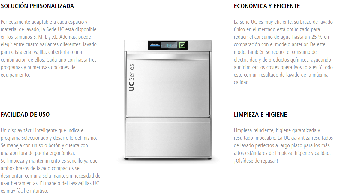 Lavavajillas UC-M trif. carga frontal WINTERHALTER 2