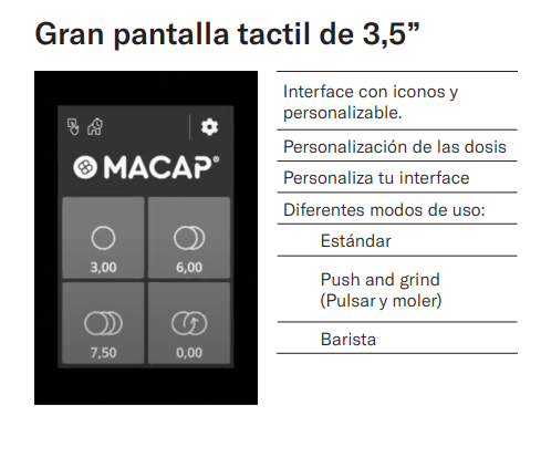 Molinillo de café pantalla táctil MI20 Touch 1