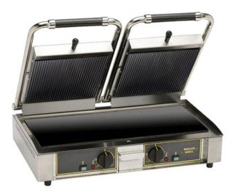 GRILL LISO CON DOBLE TAPA RANURADA MAJESTIC ELECT