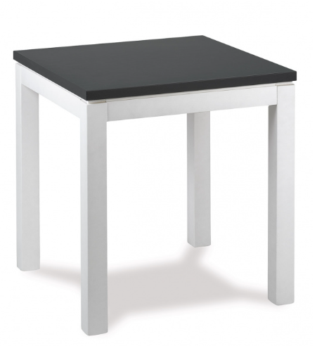 Mesa madera 90x90 blanca y antracita 46