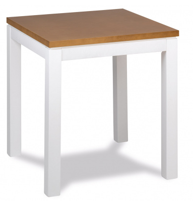 Mesa madera 80x80 blanca y nogaL. M46