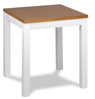 Mesa madera 80x80 blanca y nogal 46