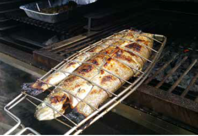 Parrilla para pescado inox horno rodaballera 1