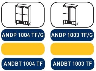 Armario Refrig Dept PESC, ANDP1004 Tf/G 138,5X70X206, 4 P 1
