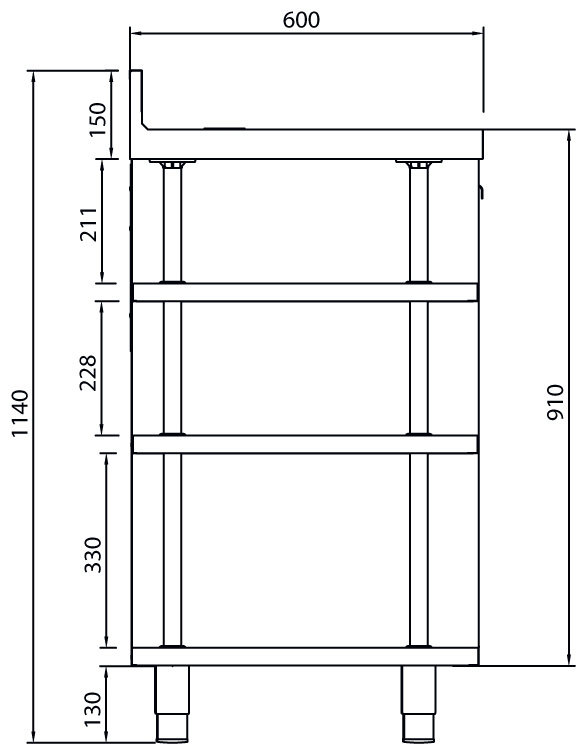 Mueble Cafetero MCAF 820 820X600X1050 1