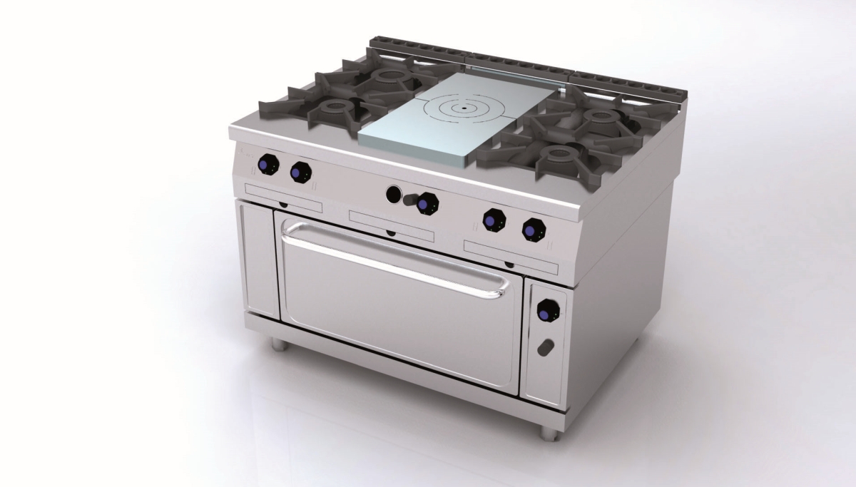 Horno de gas con Humidificación 5 bandejas GN1/1 KF1001GIXAL. Precio  2289.07€
