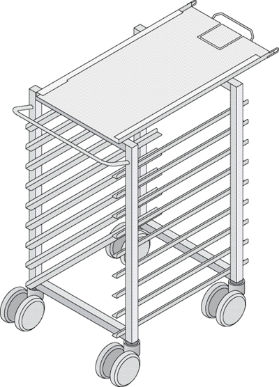 Carro Transp Panaderia 61/101 Para Racks Móviles