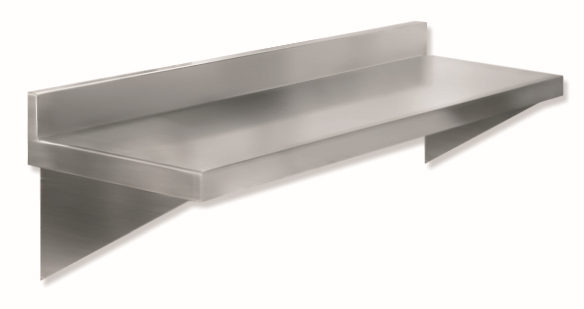 Estante de Pared de Acero Inox 1600x300, Mod. FI5 1204