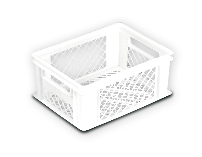 Pack 2 Cubetas Ranurada 40X30X17 CM C/Asas Pasantes Blanca