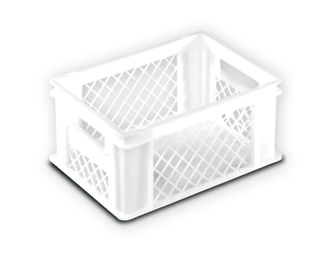 Pack 2 Cubetas Ranu Fond Liso 40X30X17 CM Con Asas Blanca