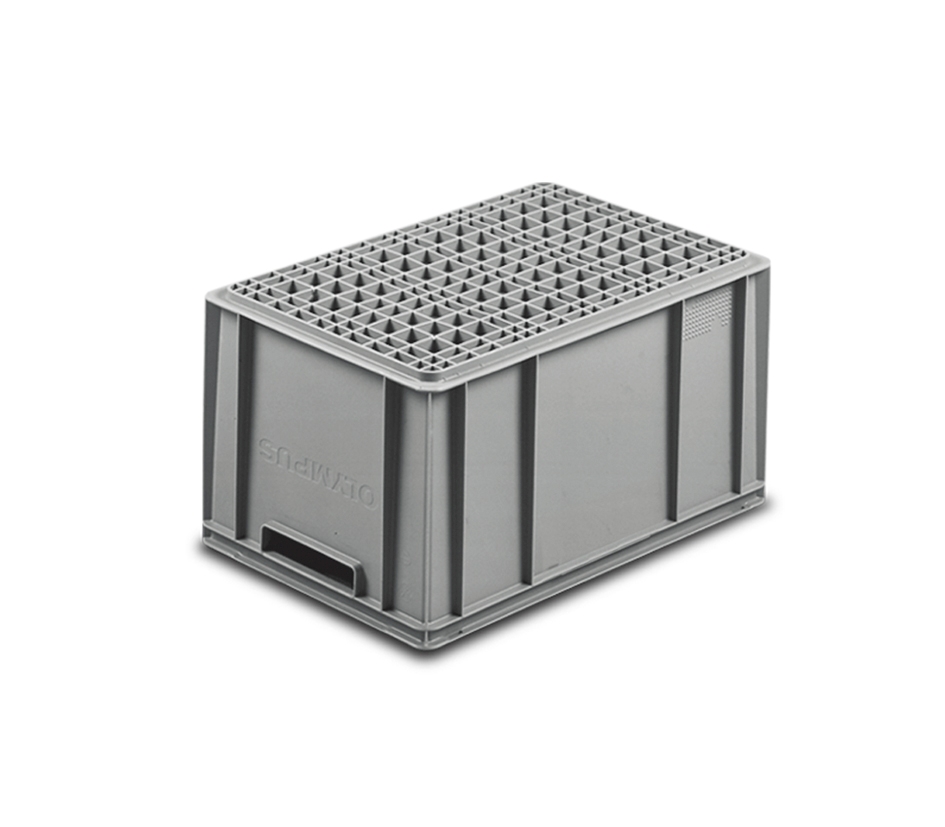 Pack 2 Cubetas Reforzada 600X400X235 MM Con Asas Gris
