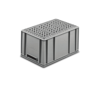 Cubeta Reforzada 600X400X320 MM Con Asas Pasantes Gris