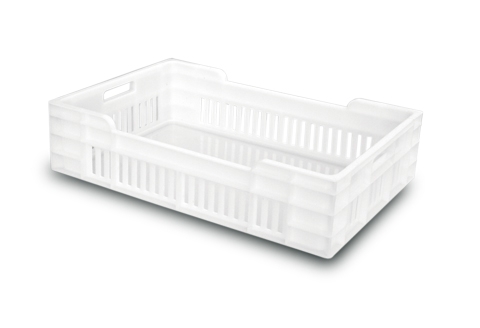 Pack 2 Cajas Ranurada Fondo Liso 600X400X150 MM Blanca