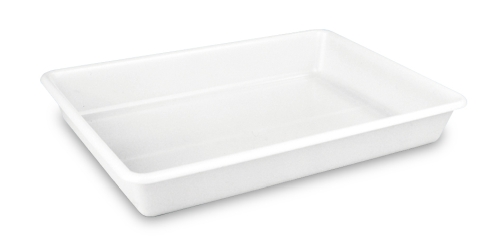 CUBETA RECTANGULAR ENCAJABLE 540X385X80 MM BLANCA