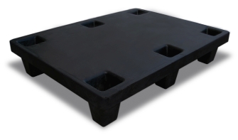 Pack 2 Palet 800X600X153 MM Superficie Cerrada Negro