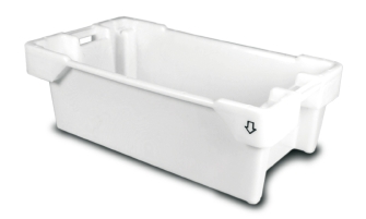 Cubeta Encajable Fondo Liso 800X450X270 MM Blanca