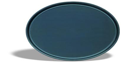 BANDEJA ANTIDESLIZANTE FORMA OVAL COLOR NEGRO