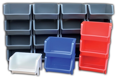 CUBETA ALMACENAJE APILABLE 525X425X315 MM AZUL