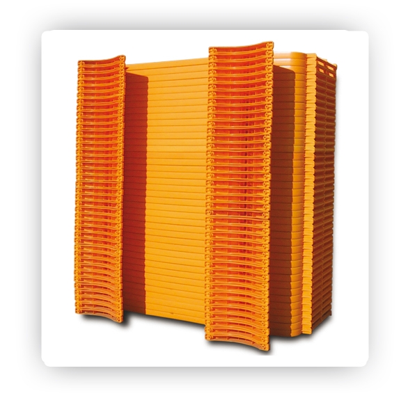 Valla De 1980X1021 MM Patas Giratorias Color Naranja 3