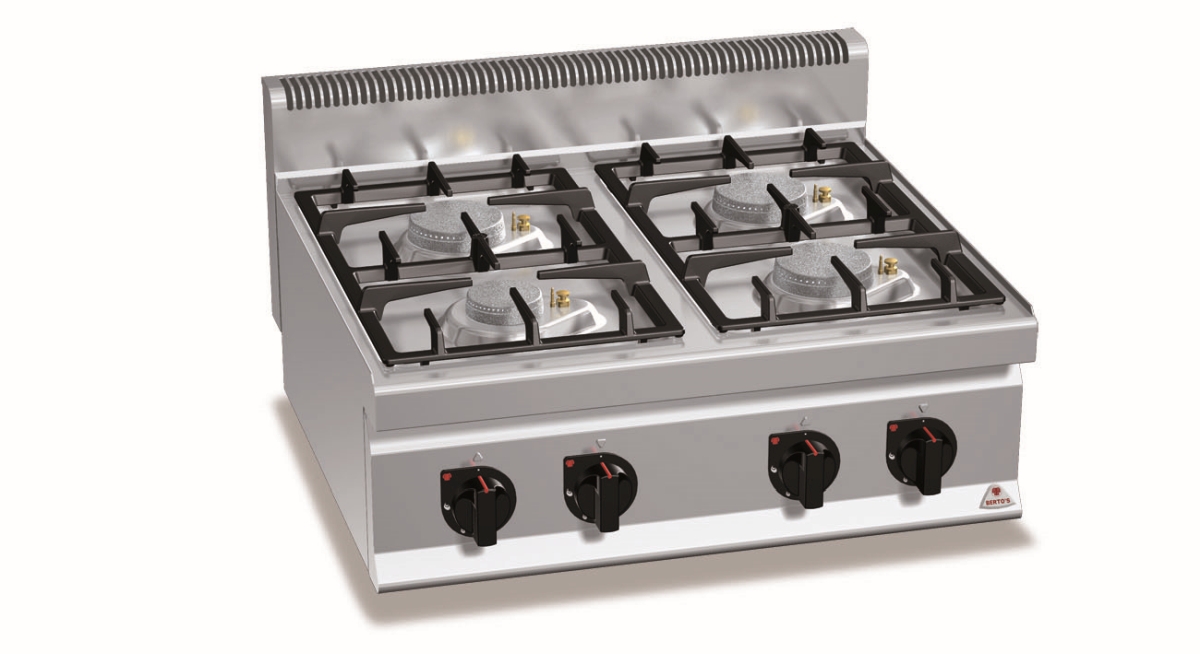 Cocina A Gas 4 Fuegos G7F4BP Max Power Sobremesa