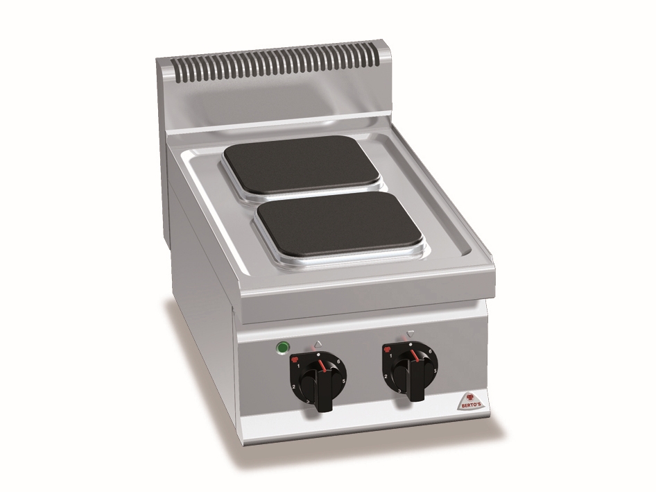 Cocina Electrica 2 Fuegos 22X 22 CM E7PQ2B Power Sobremesa