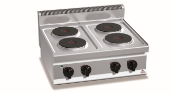 Cocina Electrica 4 Fuegos Ø 22 CM E7P4B H Power Sobremesa