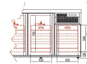 Enfriador de Barriles 3 Puertas de Cristal Mod EB-150 2