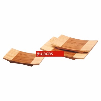 Pack 4 Tabla Curvada Bambu Sushi 21X12X3 CM