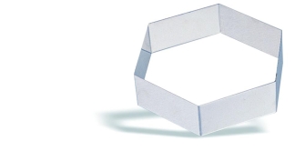 Pack 6 Molde Hexagonal 20 CM De Acero Inox REF 765020