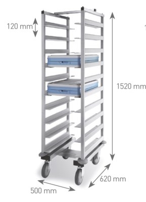 Carro Transporte Bandejas Isotermicas 50X62X152 CM 1