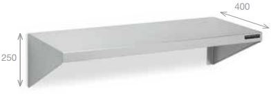 Estante De Pared Inox De 800X400X250 MM REF F0100218