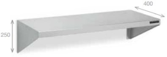 Estante De Pared Inox De 800X400X250 MM REF F0100218