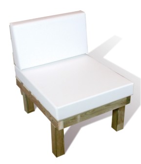 Sillón Madera 1 Plaza MOD CHSL1NC Nautico Class Blanco