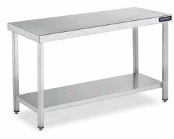 Mesa Central Inox De 1400X600X850 MM Con Estante FC160140