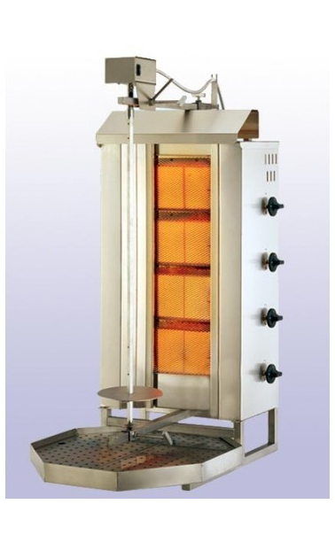 Asador giratorio a gas Kebab MD-4 515X550X1120MM