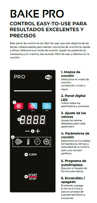 Horno combinado BAKE PRO 600X 400 4 bandejas Eléctrico 2